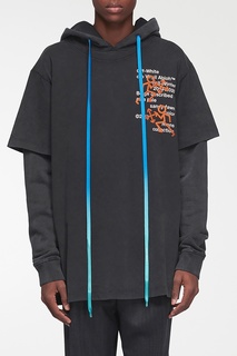 Худи с логотипами и двойными рукавами Off White