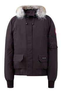Черная куртка со вставками-резинками Canada Goose