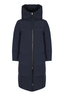 Стеганый пуховик синего цвета Jil Sander