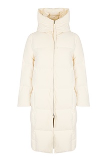 Стеганый пуховик ванильного оттенка Jil Sander