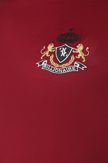 Бордовая футболка с логотипом Billionaire