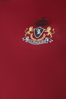Бордовая футболка с логотипом Billionaire