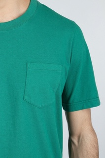 Зеленая футболка с карманом Eleventy