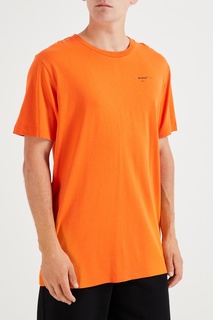 Оранжевая футболка Off White