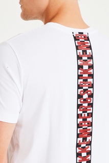 Белая футболка с круглым вырезом Dirk Bikkembergs