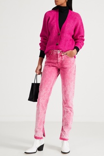 Ярко-розовые джинсы Ganni
