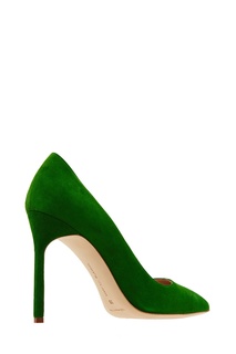 Зеленые замшевые туфли BB Manolo Blahnik
