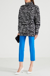 Черно-белый свитер оверсайз Logo Wave Balenciaga