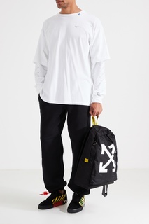 Двухслойный белый лонгслив Off White