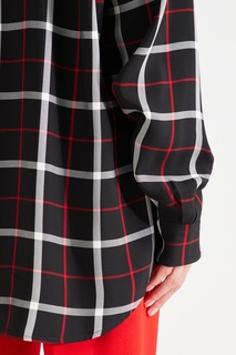 Черная рубашка в клетку Balenciaga