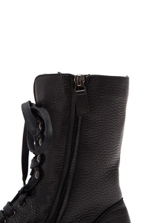 Черные кожаные ботинки Campcha Shearling Manolo Blahnik