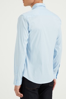 Голубая рубашка из хлопковой ткани Sandro