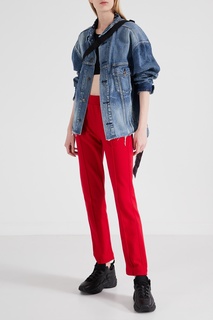 Красные брюки-джоггеры с логотипом Calvin Klein