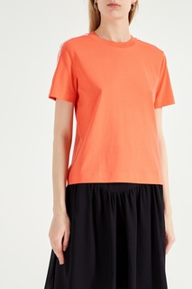 Футболка кораллового оттенка с отделкой Calvin Klein