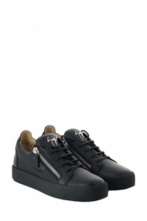 Кеды черного цвета на молнии Giuseppe Zanotti Design