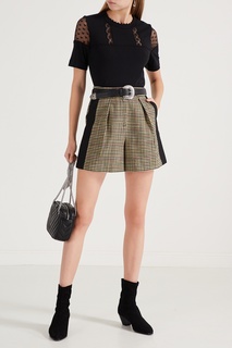 Черная блузка с полупрозрачными вставками Claudie Pierlot