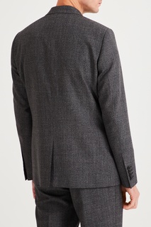 Шерстяной пиджак серого цвета Sandro
