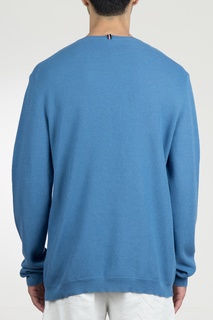 Голубой пуловер с круглой горловиной Strellson