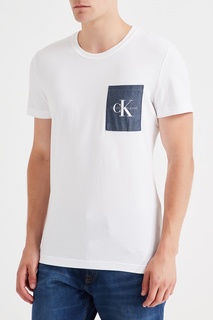 Белая футболка с логотипом Calvin Klein