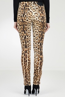 Облегающие леопардовые джинсы Roberto Cavalli