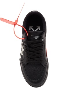 Черные кожаные кеды Off White