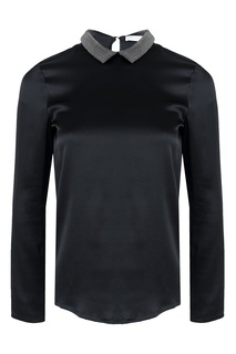 Черная шелковая блуза Fabiana Filippi
