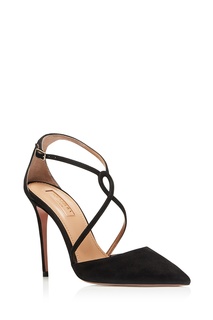 Черные туфли с ремешками charisma pump 105 Aquazzura