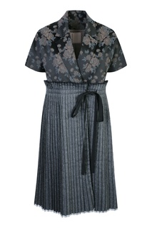 Серое платье с узором и запахом Antonio Marras