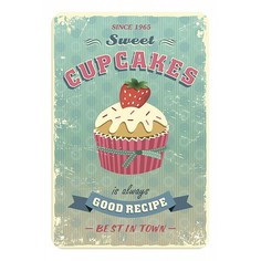 Панно (20x30 см) Cupcakes TM-113-105 Ekoramka
