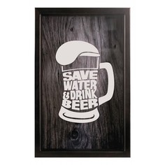 Копилка для пивных крышек SAVE WATER DRINK 29x45 Венге KD-022-125 Дубравия