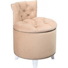 Пуф Euroson Chester vs-05 круглая со спинкой supernova col.04 (велюр кремовый)