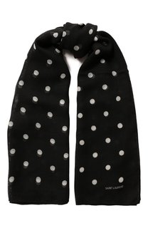 Платок из смеси кашемира и шелка Saint Laurent