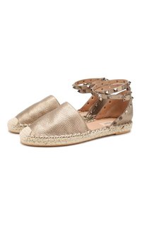 Кожаные эспадрильи Valentino Garavani Rockstud Double Valentino
