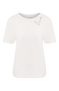 Хлопковая футболка Saint Laurent