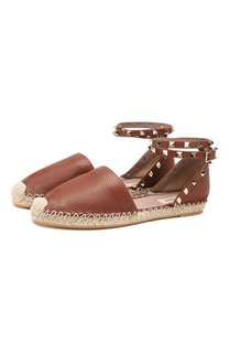 Кожаные эспадрильи Valentino Garavani Rockstud Double Valentino