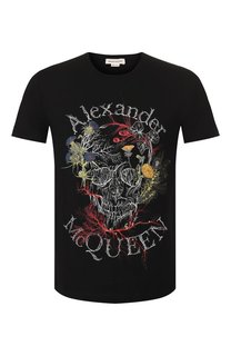 Хлопковая футболка Alexander McQueen