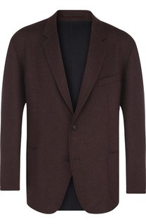 Однобортный пиджак из смеси шерсти и кашемира Brioni