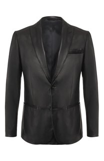 Кожаный пиджак Giorgio Armani