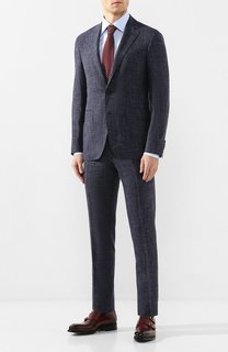 Костюм из смеси шерсти и шелка Canali