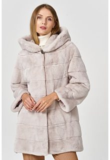 Норковая шуба с капюшоном Fellicci