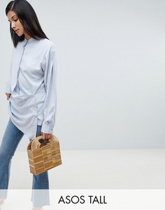 Рубашка с запахом ASOS WHITE TALL-Серый
