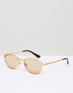 Круглые золотистые солнцезащитные очки Vogue Eyewear by Gigi Hadid-Золотой