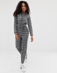 Комбинезон в клетку Wednesdays Girl-Черный