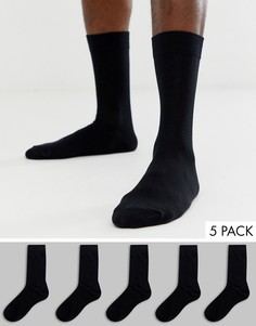 5 пар черных классических носков Produkt-Черный