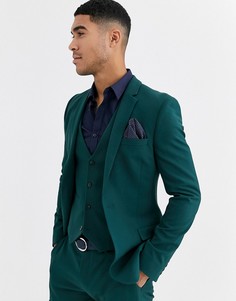 Зеленый супероблегающий пиджак ASOS DESIGN