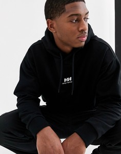 Черный худи с логотипом Helly Hansen