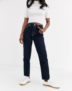 Комбинируемые узкие джинсы в стиле вестерн с завышенной талией и вставками Abrand 94-Синий