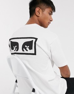 Белая футболка из плотного трикотажа Obey Eyes 3-Белый