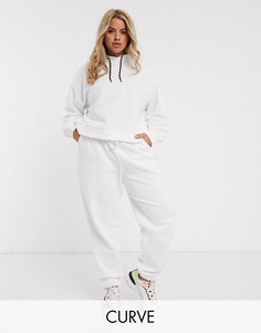Oversized-джоггеры ASOS 4505 Curve-Белый