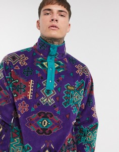 Фиолетовый свободный свитшот из флиса с воротом на молнии Mossimo